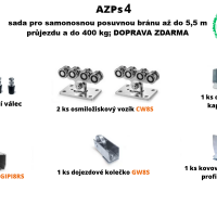 Sada kování AZPs4 + pohon PUF600 do 5,5 m průjezdu